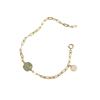 Jade Hetian 14k bolsa Oro palabra feliz pulsera DIY trabajo manual de mujer atmósfera simple joyería fresca pulsera
