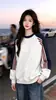 Camiseta con Capucha Casual Holgada Retro Popular de Nicho Coreano Cuello Redondo Manga Larga Estilo Primavera y Otoño Moda Unisex