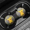 Porta-copos de Carro Desenho Animado Fofo Universal Antiderrapante Isolamento Térmico Tapete de Carro Redondo Slot de Armazenamento de Copo Tapete Criativo de Borracha Macia para Carro