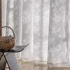 Pantalla de ventana de mariposa hueca de jacquard pastoral de estilo americano, transparente, blanca, combina con todo, para sala de estar, dormitorio, comedor, producto terminado