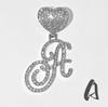 Nuevo aleación hipster 26 letras inglesas diamante colgante de amor diseño original cadena cubana estilo hip hop transfronterizo