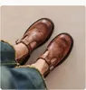 Zapatos casuales de suela plana con punta cuadrada, estilo británico de una sola tira, talla grande 40-43, para primavera/otoño 2027, suministro para estación independiente