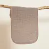 Toalha infantil de gaze de seis camadas, gaze bolha lisa, algodão puro, ultra macia e absorvente, toalha de baba para bebê, toalha de rosto, atacado do fabricante