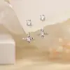 Pendientes de estrella con cruz tachonados de diamantes, alta calidad, colgantes traseros, pendientes de flor de cruz de flecha de circonita ultrabrillantes, estilo nicho