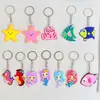 Série Vida Marinha em Desenho Animado Chaveiro Pingente de PVC Macio Decoração de Embalagem de Bolsa Pingente Chaveiro Personalização Criativa