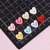 Macaron brillante líneas huecas corazón resina accesorios pegamento crema llavero bricolaje materiales para collar de mascota