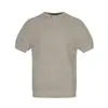 Camiseta Henley de Malha Simples Estilo Novo Retrô para Homens, Verão Solta Casual Versátil Manga Curta