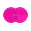 Estropajo Redondo de Silicona Almohadilla Limpiadora Doble Redonda Brocha de Maquillaje Herramienta de Belleza Almohadilla Limpiadora Estropajo Redondo Doble de Silicona