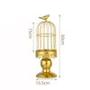 Candelabro de jaula de pájaros retro creativo, decoración de estilo europeo, candelabro de hierro, accesorios para fotografía, bodas, restaurantes, transfronterizos, Amazon