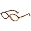 Zhang Yuanying - Montura de gafas estilo nerd, miopía, ovalada, plana, con espejo, montura pequeña, estilo retro coreano, montura de gafas lisas