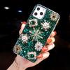 Adequado para iPhone 16/15 capa de celular feminina diamante Apple 14ProMax Retro Gem Flower 12 Creative Tide 8