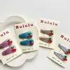 Novo par de presilhas de cabelo BB com brilho fino e pérolas cereja para crianças, presilha lateral para bebê, presilha para franja