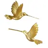 Brincos Pássaro Dourado Gargarejo Design Estilo Nacional Agulha de Prata S925 Pássaro Brincos Vintage Chineses Femininos
