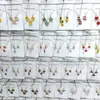 Conjunto de Brincos Novo Estilo com 2 Peças, Colares Simples e Versáteis, Produtos Atacado para Lojas de Dólar e Barracas de Feira Noturna