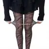 Patrón de Zebra Plata Seda Sexy Negro Jacquard Diseño de Deseo Puro Nicho Elegante Calcetines de Base para Mujer Primavera y Otoño Medias Delgadas