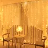 Luz de Cortina String com Controle Remoto USB Amazon 3* 3m Fio de Cobre Luzes de Cortina Decoração de Feriado de Natal Luzes de Cortina Controle Remoto USB