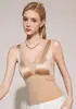 Chaleco térmico satinado cepillado para mujer, nuevo estilo otoño/invierno, prenda interior moldeadora con copas en el pecho, diseño sin espalda, top adelgazante y realzador de figura