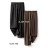 Pantalones Rectos Holgados Retro Marrones de Talla Grande para Hombre, Otoño, Tacto de Alta Gama, Caída Sedosa, Pantalones de Traje Adelgazantes