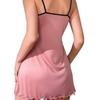 Comercio exterior Europa y Estados Unidos nueva lencería sexy falda con tirantes sexy ropa de casa camisón estampado multicolor traje sexy al por mayor