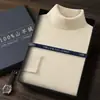 Suéter de cachemira para hombre con cuello alto, 100% cachemira pura de cabra, nuevo jersey de punto cálido casual para otoño e invierno
