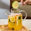 Tetera de Vidrio de Borosilicato Alta para Uso Doméstico, Tetera Resistente al Calor para Agua Fría, Tetera Eléctrica de Estufa Cerámica, Preparación de Té, Tetera de Flores para Preservar la Salud