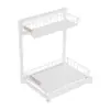 Estante de Almacenamiento para Fregadero de Cocina Piso Ajustable Gabinete Cesta para Fregadero Hogar Encimera Almacenamiento de Condimentos