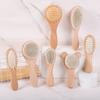 Pente Escova de Bebê Cuidados Escova de Cabeça Conjunto de Pentes de Bebê Pente de Bebê para Remover Caspa Pente Escova de Lã Infantil Escova de Banho
