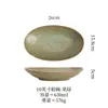Prato Oval de Cerâmica Rústica Transfronteiriço, Louça de Cerâmica Estilo Retrô Japonês, Prato de Mesa Doméstico, Uso em Restaurante, Alto Valor Estético