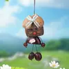 Colgantes de muñecas de cáscara de fruta natural, productos terminados de muñecas de cabeza grande de paulownia de campana de agua, y lindos y peculiares colgantes de muñecas de cáscara de fruta de vaina