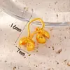 Accesorios Antiguos Vietnamitas de Oro de Arena Alta Retención de Color Cuentas Espaciadoras Colgante de Zirconio Incrustado de Durazno Cadena de Extensión para Pulsera y Collar Joyería DIY