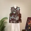 Nuevo Chaleco Jacquard Elegante con Gradiente y Perlas Estilo Nacional Chino Otoño 2026 Nuevo Top Corto con Cuello Alto Sensación de Alta Gama