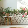 Pegatinas Creativas, Hermosas y Sencillas de Enredadera de Rosas para Valla, Pegatinas de Pared, Pegatinas Autoadhesivas de Flores y Enredaderas Decorativas para Restaurante y Sala de Estar