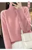 Suéter Feminino Gola Alta Novo Outono Inverno Suéter Engrossado Solto Tricotado Camisa Base Interna plus size Tendência Versátil Atacado