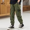 Pantalones Cargo para Niños con Forro de Felpa Otoño e Invierno 2024 Estilo Nuevo para Niños Mayores Pantalones Versátiles Casuales para Niños Engrosados de Algodón Puro