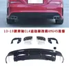 Aplicable a 14-18 Mercedes-Benz CLA200/220 Edición Deportiva Modificado AMG45 Labio Trasero Envolvente para Tubos de Escape Dobles Cuatro Salidas
