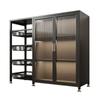Estantería de Piso para Cocina Estantería de Almacenamiento de Múltiples Niveles Estantería Multifuncional para el Hogar Estantería para Almacenamiento de Horno y Verduras Gabinete de Almacenamiento para Artículos Varios