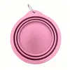 Carabiner Silicone Tigela Pet Dobrável 350ML Tigela Portátil Dobrável Alimentação Cachorro Comida