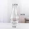 Mini Vaso de Vidro Transparente Estilo Francês Estilo Americano com Relevo Retrô para Flores Secas e Decoração com Plantas Verdes