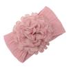 Diadema de nailon elástico de jacquard con estampado de cáñamo extragrande para bebé, estilo coreano, con borde tostado de gasa y flores grandes