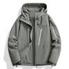 Chaqueta Funcional 3 en 1 para Hombre Estilo Nido de Pájaro para Exteriores, Cortavientos, Impermeable, Ropa de Montañismo con Triple Protección y Logo Termosellado