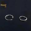 S999 Sterling Silver Twist Brincos Brincos Orelha Cativa Orelha Furos Elegante High-class Atmospheric Light Luxury Niche Ear Bone Ring Ring Ring