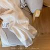 Pantalones casuales de punto de malla albaricoque de alta calidad para mujer Primavera y Verano 2024 Cintura alta Adelgazantes de corte recto Pantalones finos de pierna ancha