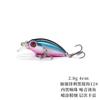 3.5g 2.8g Señuelo Flotante Pequeño Gordo Micro Minnow Topwater con Ojos Rojos y Cola Roja, Sonajero de Bolas, Pesca con Señuelo para Lobina