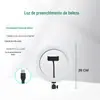 Luz de Preenchimento LED de 10 polegadas para Fotografia, Streamers, Selfies e Realce de Beleza Luz LED para Fotografia de 6 polegadas / 14 polegadas, Regulável