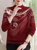 La nueva ropa de punto de otoño de mamá 2026: suéter base elegante y con cuello alto medio para mujeres de mediana edad y mayores