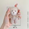 Suéter Rosa Macacão Peça Única Pingente Boneca Urso Boneca de Pelúcia Fofa Macacão Criativo Pingente Bolsa Urso Marrom
