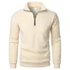 Sudadera Casual de Media Cremallera con Cuello Alto 2026 Transfronteriza Moderna Simple Holgada Tallas Grandes Forro Polar de Amazon Sudadera para Hombre