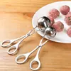 Molde para Albóndigas de Acero Inoxidable Herramienta de Cocina para Hacer Albóndigas, Bolas de Arroz, Bolas de Pescado y Empanadillas, Herramienta Doméstica Portátil