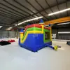 Castelo Inflável Colorido com Escorregador para Uso Doméstico Comercial Castelo Pula-Pula Quadrado para Crianças Quiosque Pequeno Castelo Travesso Brinquedo
