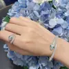 Pulsera Abierta en Forma de Serpiente Chapada en Oro Real de 18 Quilates con Circonita Pulsera de Estilo Frío Lujo Ligero Joyería Simple de Alta Gama